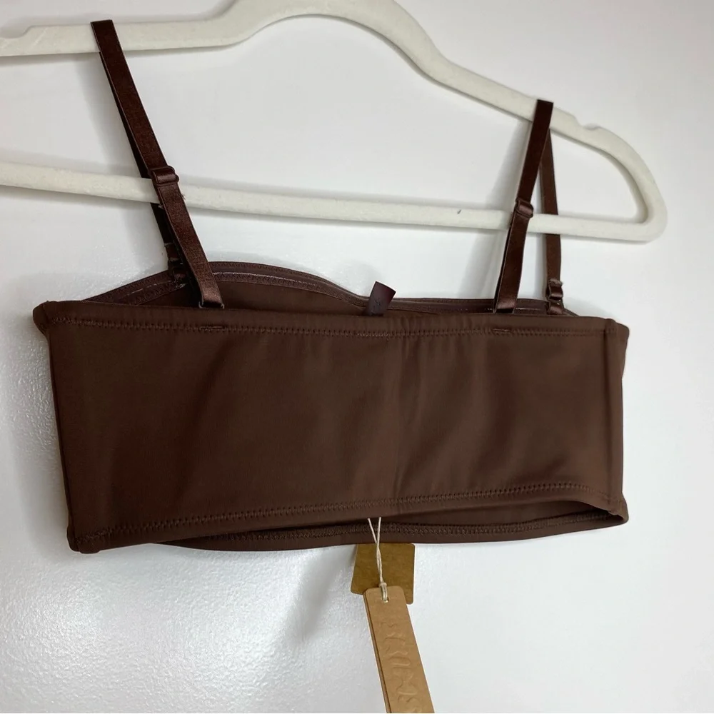 NEW!! SKIMS Shaping Swim Bandeau Bikini Top - Cocoa